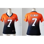 nike women nfl jerseys denver broncos #7 john elway orange-blue[nike drift fashion][second version]