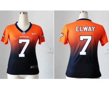 nike women nfl jerseys denver broncos #7 john elway orange-blue[nike drift fashion][second version]