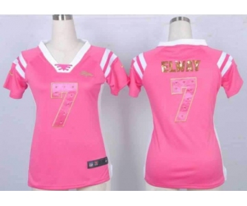 nike women nfl jerseys denver broncos #7 john elway pink[fashion Rhinestone sequins]