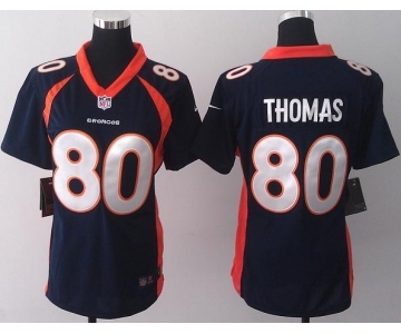 nike women nfl jerseys denver broncos #80 thomas blue[new nike]