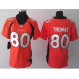 nike women nfl jerseys denver broncos #80 thomas orange[new nike]