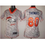 nike women nfl jerseys denver broncos #80 thomas[fem fan zebra]