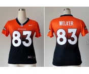 nike women nfl jerseys denver broncos #83 welker orange-blue[nike drift fashion][second version]