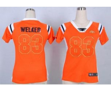 nike women nfl jerseys denver broncos #83 wes welker orange[fashion Rhinestone sequins]