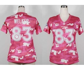 nike women nfl jerseys denver broncos #83 wes welker pink[fashion camo]