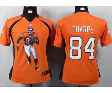 nike women nfl jerseys denver broncos #84 sharpe orange[portrait fashion]