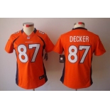 nike women nfl jerseys denver broncos #87 decker orange[nike limited]