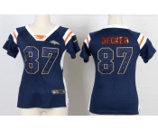 nike women nfl jerseys denver broncos #87 eric decker blue[fashion Rhinestone sequins]