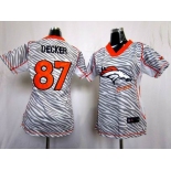 nike women nfl jerseys denver broncos #87 eric decker [fem fan zebra]