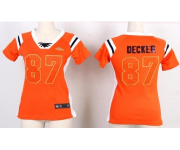 nike women nfl jerseys denver broncos #87 eric decker orange[fashion Rhinestone sequins]