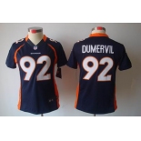 nike women nfl jerseys denver broncos #92 dumervil blue[nike limited]