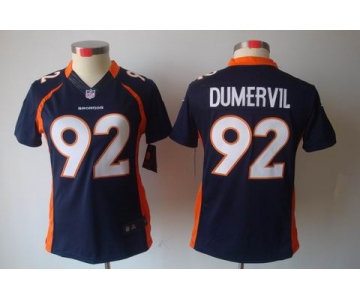 nike women nfl jerseys denver broncos #92 dumervil blue[nike limited]