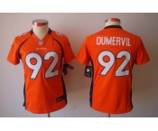 nike women nfl jerseys denver broncos #92 dumervil orange[nike limited]