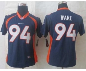 nike women nfl jerseys denver broncos #94 ware blue[nike Limited]