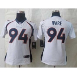 nike women nfl jerseys denver broncos #94 ware white[nike Limited]