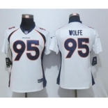 nike women nfl jerseys denver broncos #95 wolfe white[nike limited]