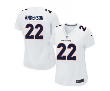 women nike nfl jerseys denver broncos #22 anderson white[new game]