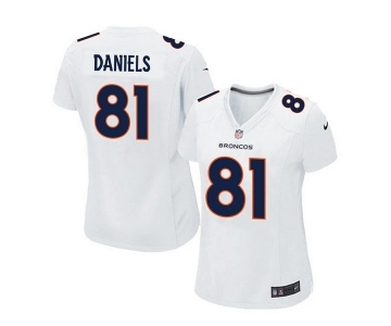 women nike nfl jerseys denver broncos #81 daniels white[new game]