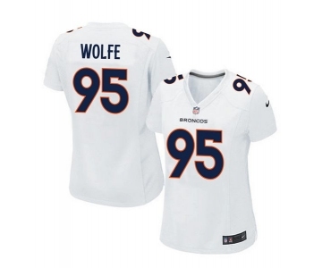 women nike nfl jerseys denver broncos #95 wolfe white[new game]