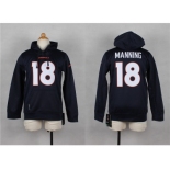 Nike Youth denver broncos #18 peyton manning blue jerseys(Pullover Hoodie)