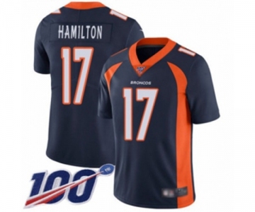 Youth Denver Broncos #17 DaeSean Hamilton Navy Blue Alternate Vapor Untouchable Limited Player 100th Season Football Jersey