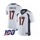 Youth Denver Broncos #17 DaeSean Hamilton White Vapor Untouchable Limited Player 100th Season Football Jersey