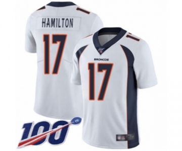 Youth Denver Broncos #17 DaeSean Hamilton White Vapor Untouchable Limited Player 100th Season Football Jersey