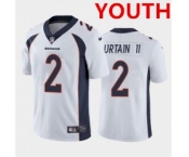 Youth Denver Broncos #2 Surtain II White Nike Vapor Untouchable Limited 2021 NFL Jersey