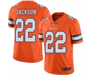 Youth Denver Broncos #22 Kareem Jackson Limited Orange Rush Vapor Untouchable Football Jersey