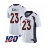 Youth Denver Broncos #23 Devontae Booker White Vapor Untouchable Limited Player 100th Season Football Jersey