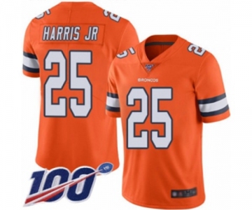 Youth Denver Broncos #25 Chris Harris Jr Limited Orange Rush Vapor Untouchable 100th Season Football Jersey