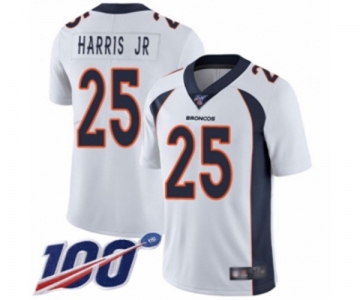 Youth Denver Broncos #25 Chris Harris Jr White Vapor Untouchable Limited Player 100th Season Football Jersey