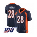 Youth Denver Broncos #28 Royce Freeman Navy Blue Alternate Vapor Untouchable Limited Player 100th Season Football Jersey