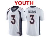 Youth Denver Broncos #3 Russell Wilson White Vapor Untouchable Limited Stitched Jersey