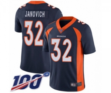 Youth Denver Broncos #32 Andy Janovich Navy Blue Alternate Vapor Untouchable Limited Player 100th Season Football Jersey