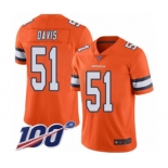 Youth Denver Broncos #51 Todd Davis Limited Orange Rush Vapor Untouchable 100th Season Football Jersey