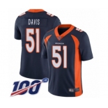 Youth Denver Broncos #51 Todd Davis Navy Blue Alternate Vapor Untouchable Limited Player 100th Season Football Jersey