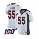 Youth Denver Broncos #55 Bradley Chubb White Vapor Untouchable Limited Player 100th Season Football Jersey