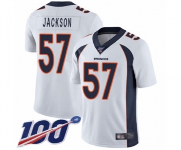 Youth Denver Broncos #57 Tom Jackson White Vapor Untouchable Limited Player 100th Season Football Jersey