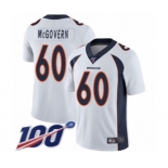 Youth Denver Broncos #60 Connor McGovern White Vapor Untouchable Limited Player 100th Season Football Jersey