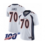 Youth Denver Broncos #70 Ja'Wuan James White Vapor Untouchable Limited Player 100th Season Football Jersey