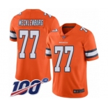 Youth Denver Broncos #77 Karl Mecklenburg Limited Orange Rush Vapor Untouchable 100th Season Football Jersey