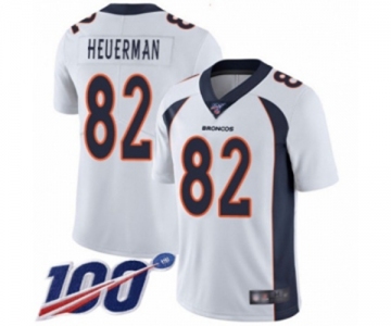 Youth Denver Broncos #82 Jeff Heuerman White Vapor Untouchable Limited Player 100th Season Football Jersey