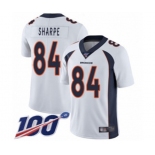 Youth Denver Broncos #84 Shannon Sharpe White Vapor Untouchable Limited Player 100th Season Football Jersey