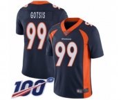 Youth Denver Broncos #99 Adam Gotsis Navy Blue Alternate Vapor Untouchable Limited Player 100th Season Football Jersey