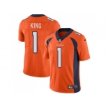 Youth Nike Denver Broncos #1 Marquette King Orange Team Color Stitched NFL Vapor Untouchable Limited Jersey