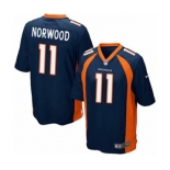 Youth Nike Denver Broncos #11 Jordan Norwood Game Navy Blue Alternate NFL Jersey