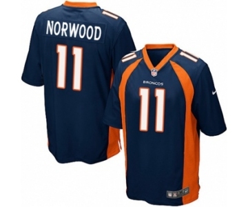 Youth Nike Denver Broncos #11 Jordan Norwood Game Navy Blue Alternate NFL Jersey