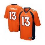 Youth Nike Denver Broncos #13 Trevor Siemian Game Orange Team Color NFL Jersey