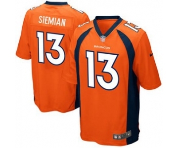 Youth Nike Denver Broncos #13 Trevor Siemian Game Orange Team Color NFL Jersey